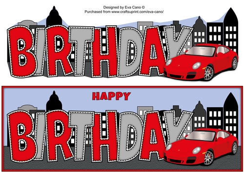 Porsche and the City BIRTHDAY large dl