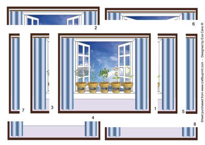 Herb Pots on Window Sill Spiral Edge Stacker