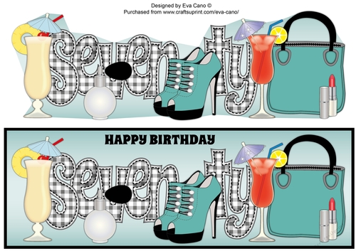 Special Birthday SEVENTY large dl