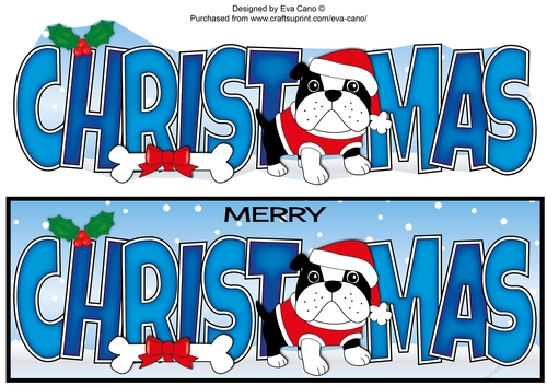 Christmas Bertie Bulldog with coat CHRISTMAS large dl 2