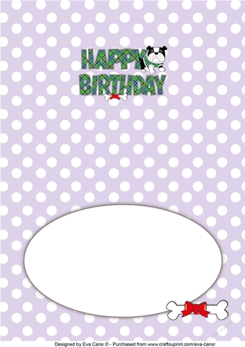 Bertie Bulldog in green tartan coat BIRTHDAY 2 insert 2