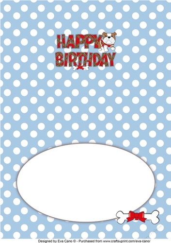 Bertie Bulldog in red tartan coat BIRTHDAY insert 2