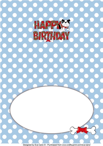 Bertie Bulldog in red tartan coat BIRTHDAY 2 insert 2