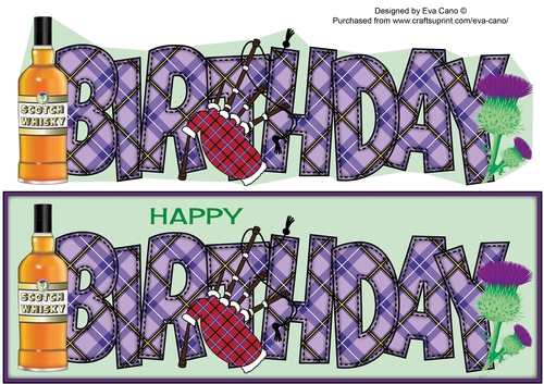 Scottish Theme BIRTHDAY large dl