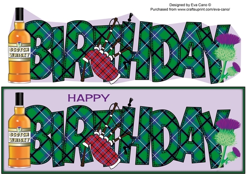 Scottish Theme BIRTHDAY large dl 2