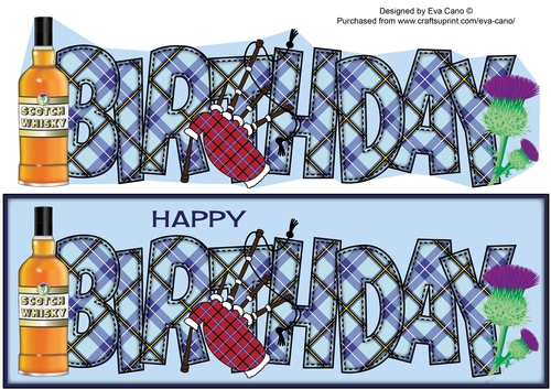 Scottish Theme BIRTHDAY large dl 3