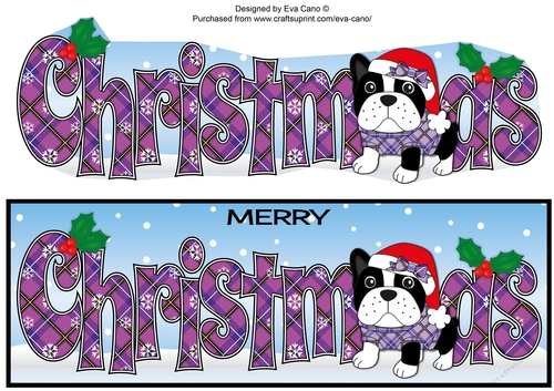 Christmas Daisy French Bulldog with coat CHRISTMAS large dl