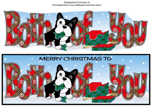 Christmas Freddie French Bulldog being naughty BOTH OF YOU large dl