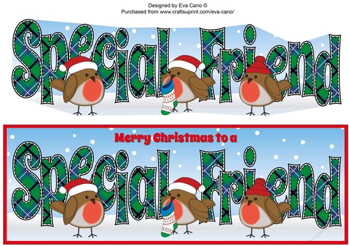 Christmas Robins SPECIAL FRIEND large dl 2