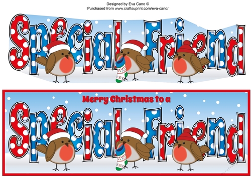Christmas Robins SPECIAL FRIEND large dl 3