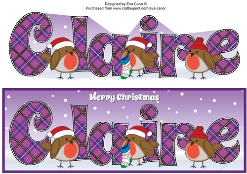 Christmas Robins CLAIRE large dl