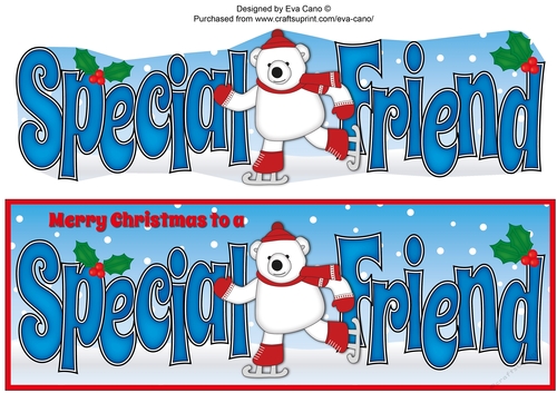Monty Polar Bear Skating SPECIAL FRIEND large dl 3