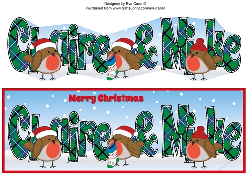 Christmas Robins CLAIRE & MIKE large dl