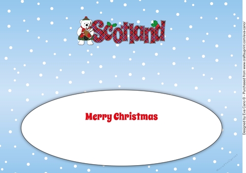 Scottish Piper Monty Polar Bear SCOTLAND large dl 2 insert