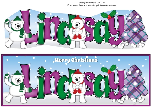 Monty Polar Bear and friend decorating the Christmas tree LINDSAY large dl