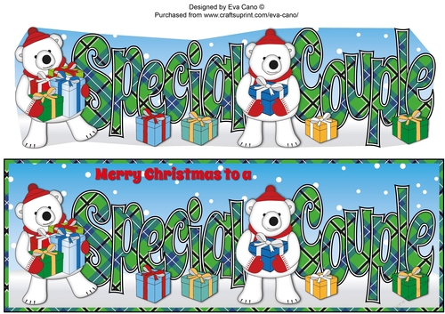 Monty Polar Bear and friend with presents SPECIAL COUPLE large dl