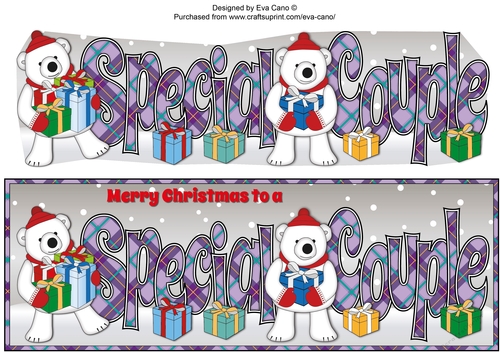 Monty Polar Bear and friend with presents SPECIAL COUPLE large dl 2