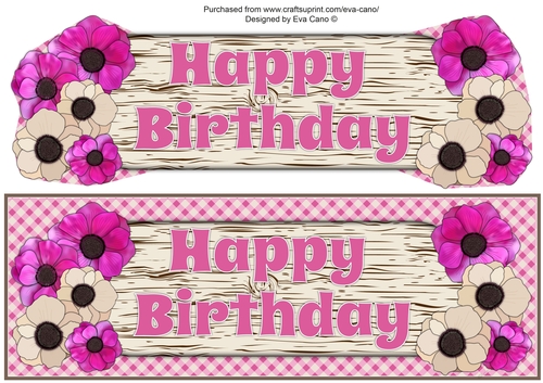 Anemones HAPPY BIRTHDAY large dl
