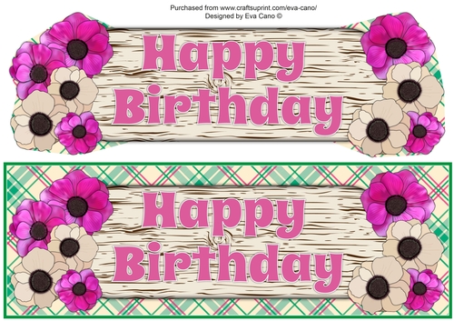 Anemones HAPPY BIRTHDAY large dl 2