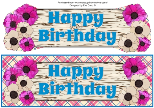 Anemones HAPPY BIRTHDAY large dl 3