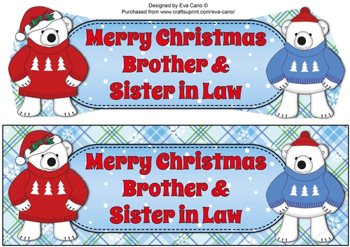Monty & Luna Polar Bears BROTHER & SISTER IN LAW large dl 2