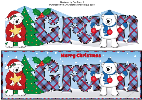 Monty and Luna Polar Bears decorating the Christmas tree GRAN large dl