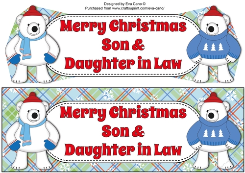 Monty Polar Bear and friend SON & DAUGHTER IN LAW large dl 2