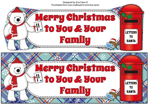 Monty Polar Bear letter to Santa YOU & YOUR FAMILY large dl 2