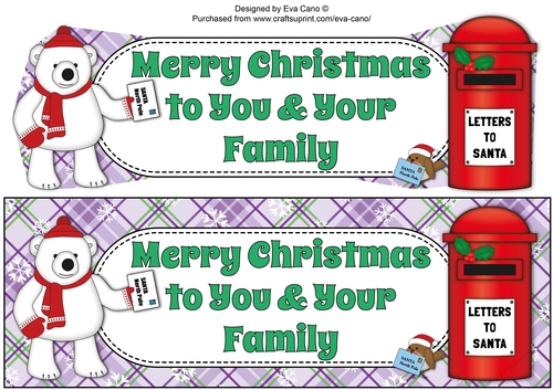 Monty Polar Bear letter to Santa YOU & YOUR FAMILY large dl 3