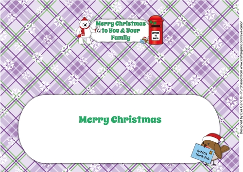 Monty Polar Bear letter to Santa YOU & YOUR FAMILY large dl 3 insert