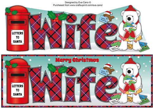 Monty Polar Bear lots of letters to Santa WIFE large dl