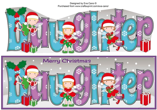 Christmas Fairies with presents DAUGHTER large dl