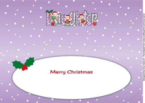 Christmas Fairies with presents DAUGHTER large dl 3 insert