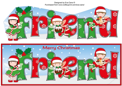 Christmas Fairies with Christmas treats FRIEND large dl
