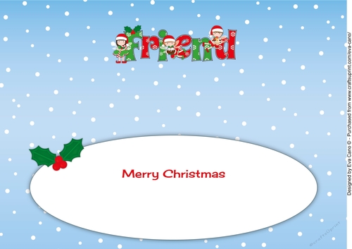 Christmas Fairies with Christmas treats FRIEND large dl insert
