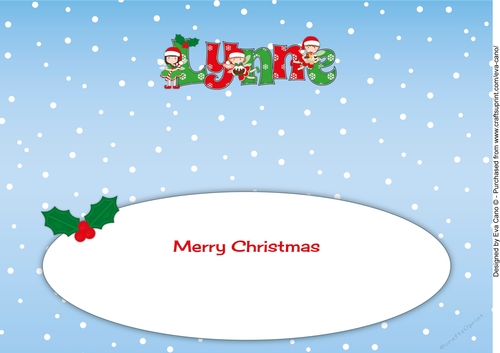 Christmas Fairies with Christmas treats LYNNE large dl insert