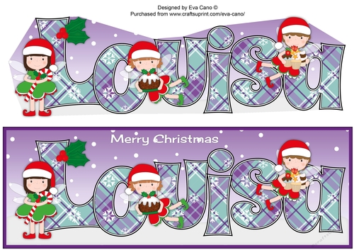 Christmas Fairies with Christmas treats LOUISA large dl