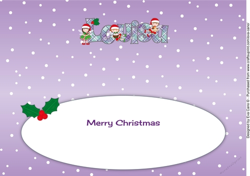 Christmas Fairies with Christmas treats LOUISA large dl insert