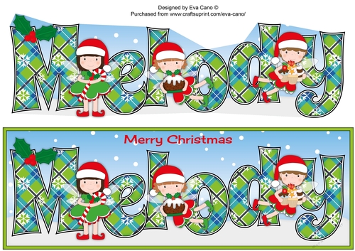 Christmas Fairies with Christmas treats MELODY large dl