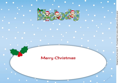 Christmas Fairies with Christmas treats MELODY large dl insert