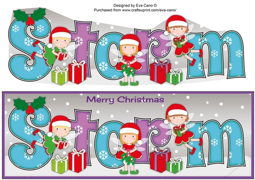 Christmas Fairies with presents STORM large dl