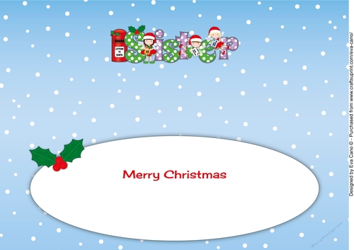 Christmas Fairies with letters to Santa SISTER large dl insert