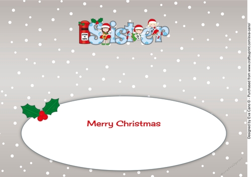 Christmas Fairies with letters to Santa SISTER large dl 3 insert