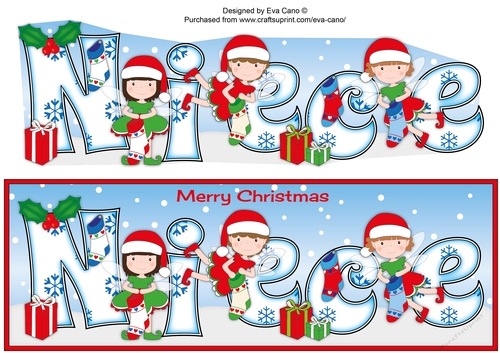 Christmas Fairies with Christmas Stockings NIECE large dl
