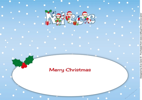 Christmas Fairies with Christmas Stockings NIECE large dl insert