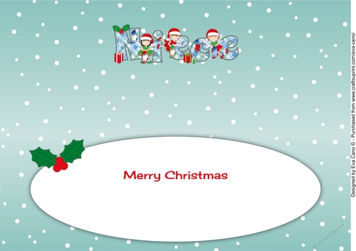 Christmas Fairies with Christmas Stockings NIECE large dl 3 insert