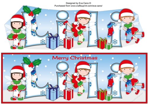 Christmas Fairies with Christmas Stockings LILI large dl