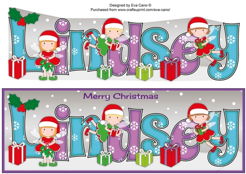 Christmas Fairies with presents LINDSEY large dl