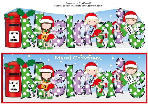 Christmas Fairies with letters to Santa MELANIE large dl