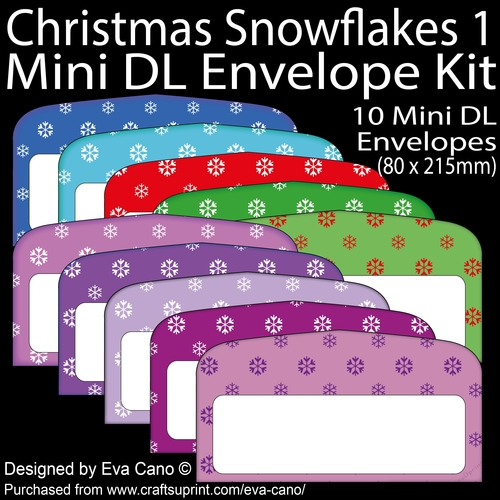 Christmas Snowflakes 1 Mini DL Envelope Kit